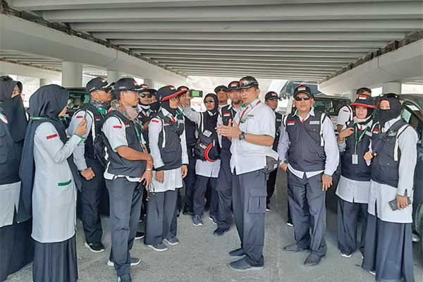 Kepala Satuan Operasi Armudzna (Arafah, Muzdalifah, dan Mina) Jaetul Muchlis meninjau kesiapan penempatan para petugas haji
