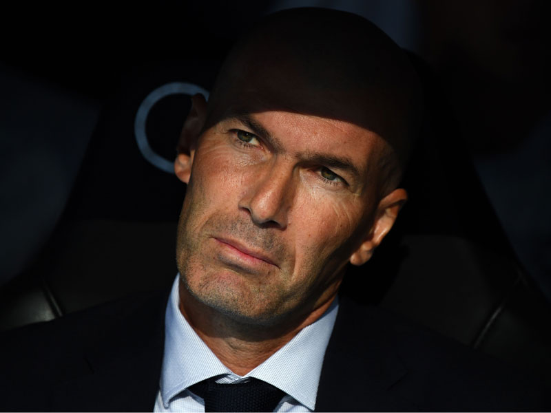 Pelatih Real Madrid Zinedine Zidane.