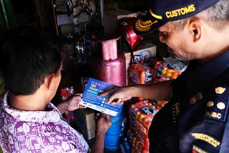 Bea Cukai Malang Keliling Kepanjen Berantas Rokok Ilegal