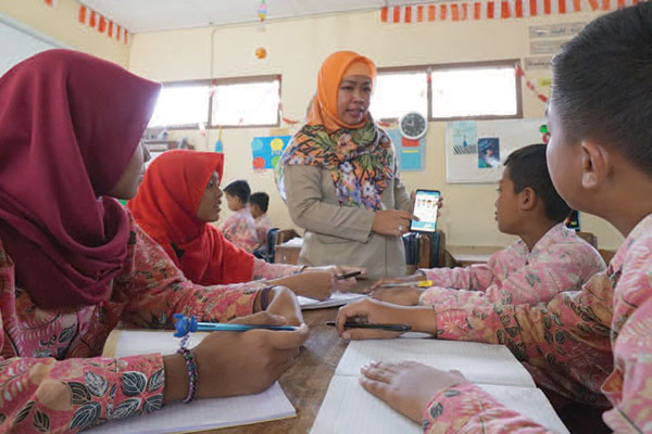 Suasana kegiatan belajar mengajar di SDN Deresan Sleman Yogyakarta