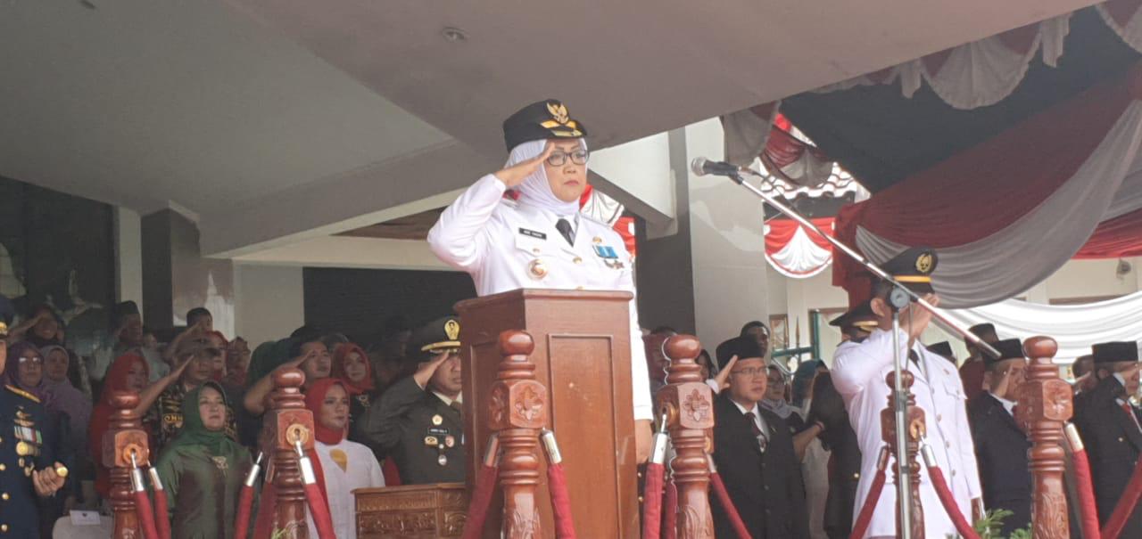 Bupati Bogor Ade Yasin memimpin peringatan HUT ke-74 Republik Indonesia.