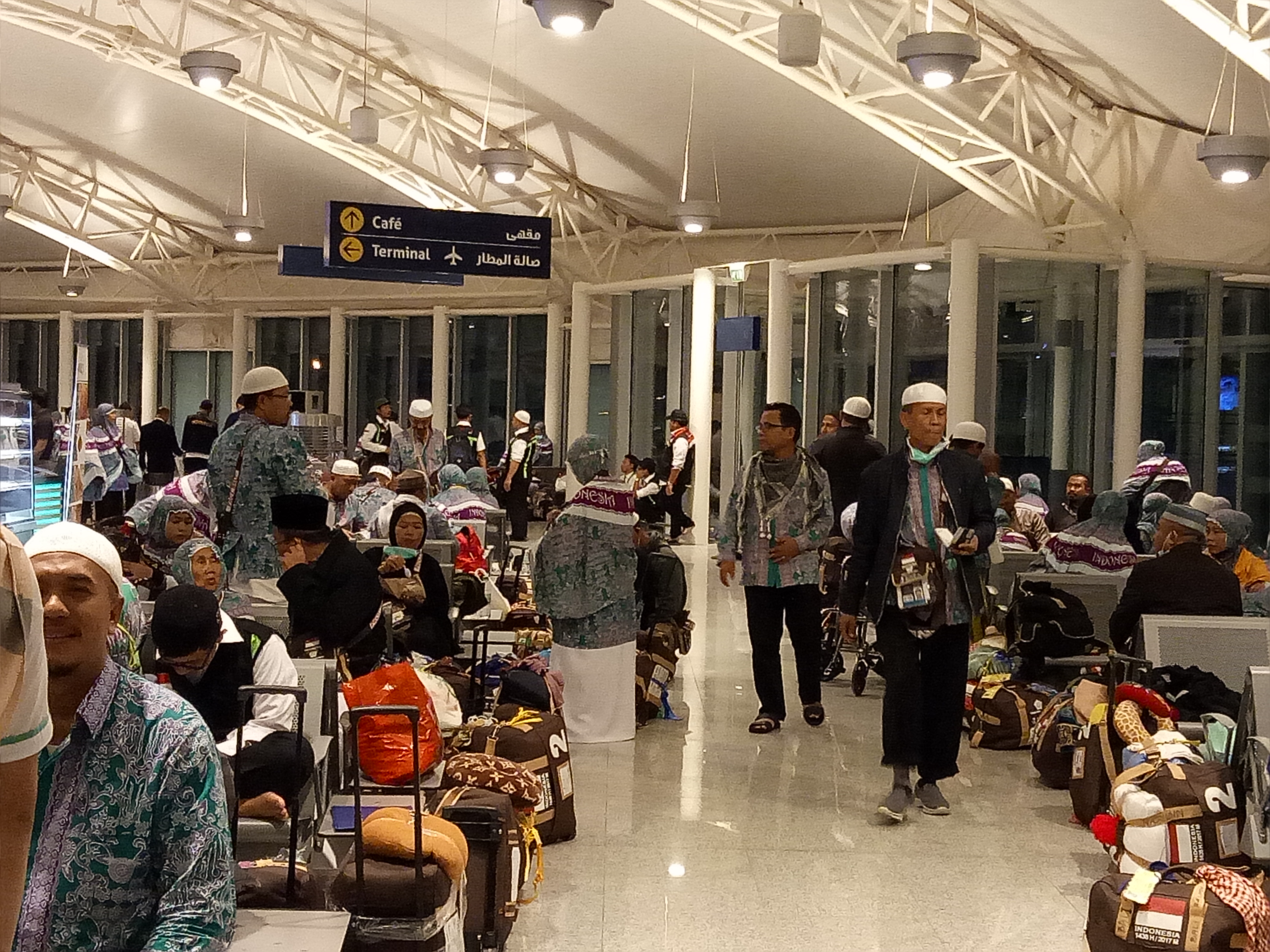 Jemaah haji Indonesia bersiap pulang ke Tanah Air. 