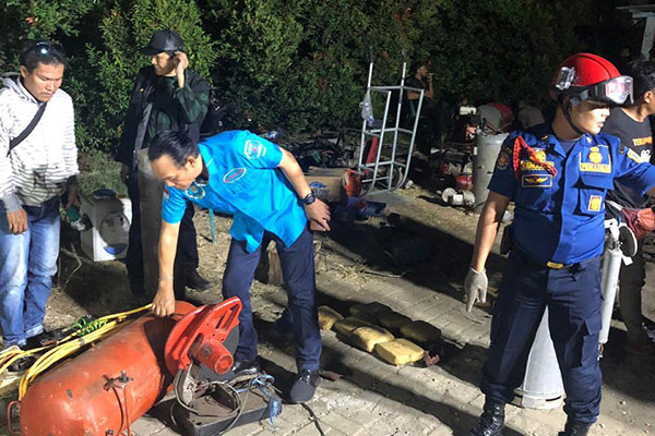 Ratusan Kilogram Ganja dalam Tabung Gas