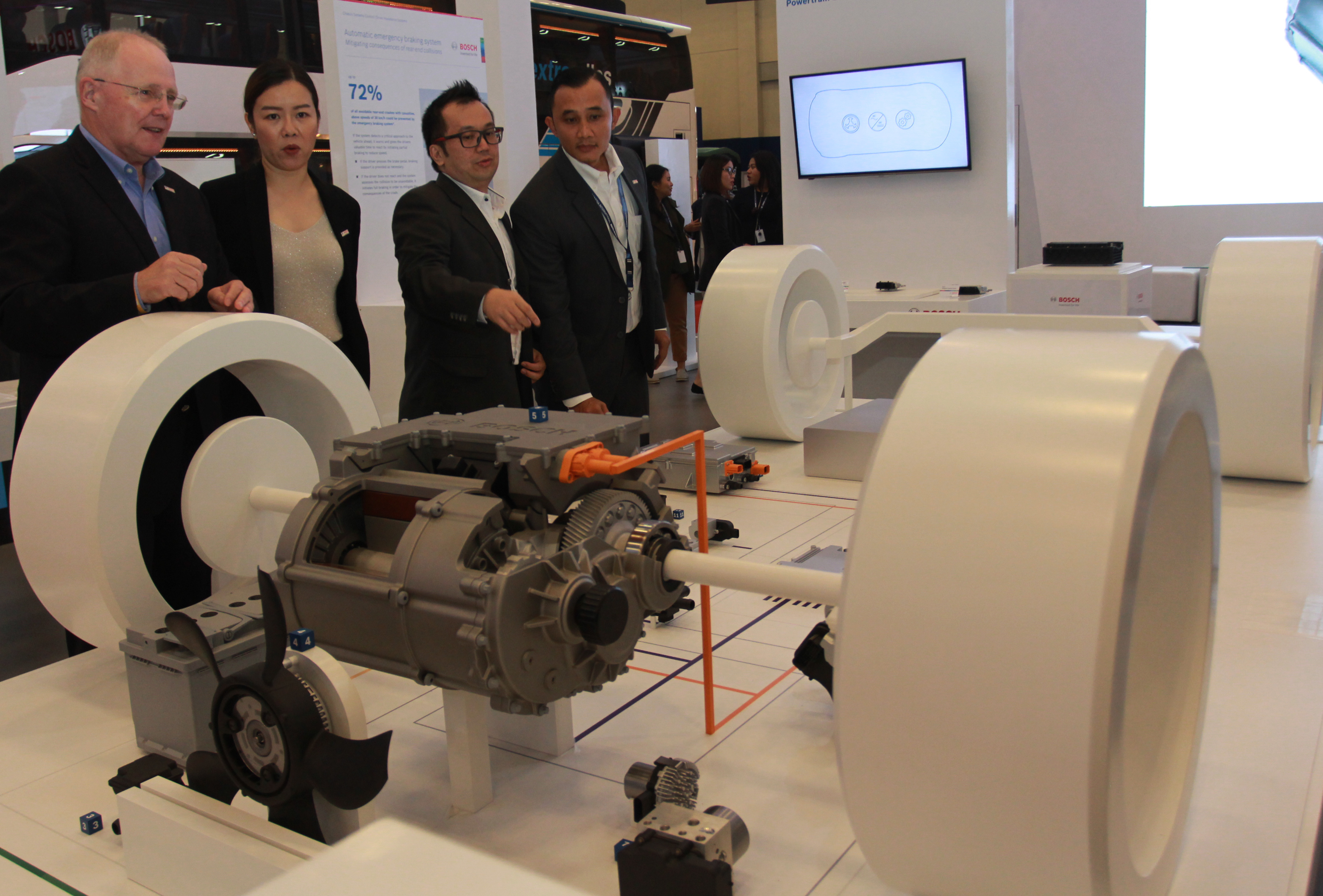 Salah satu komponen mobil listrik yang diperkenalkan Bosch di GIIAS 2019