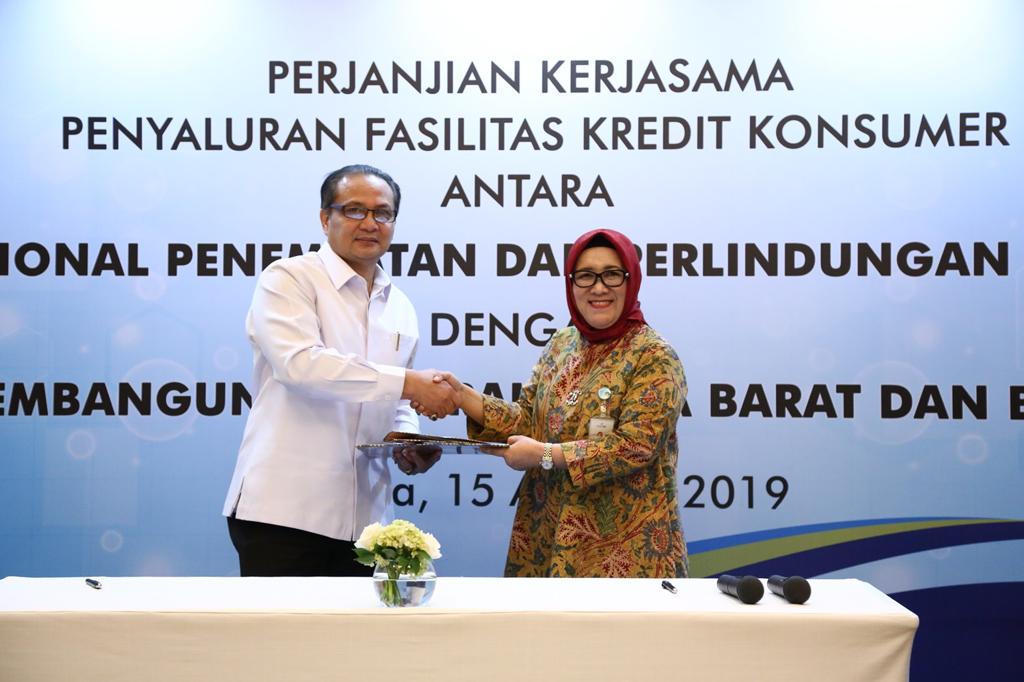 Bank BJB melaksanakan penandatanganan perjanjian kerja sama (PKS) penyaluran Kredit Konsumer dan BNP2TKI di Jakarta, Kamis (15/8).