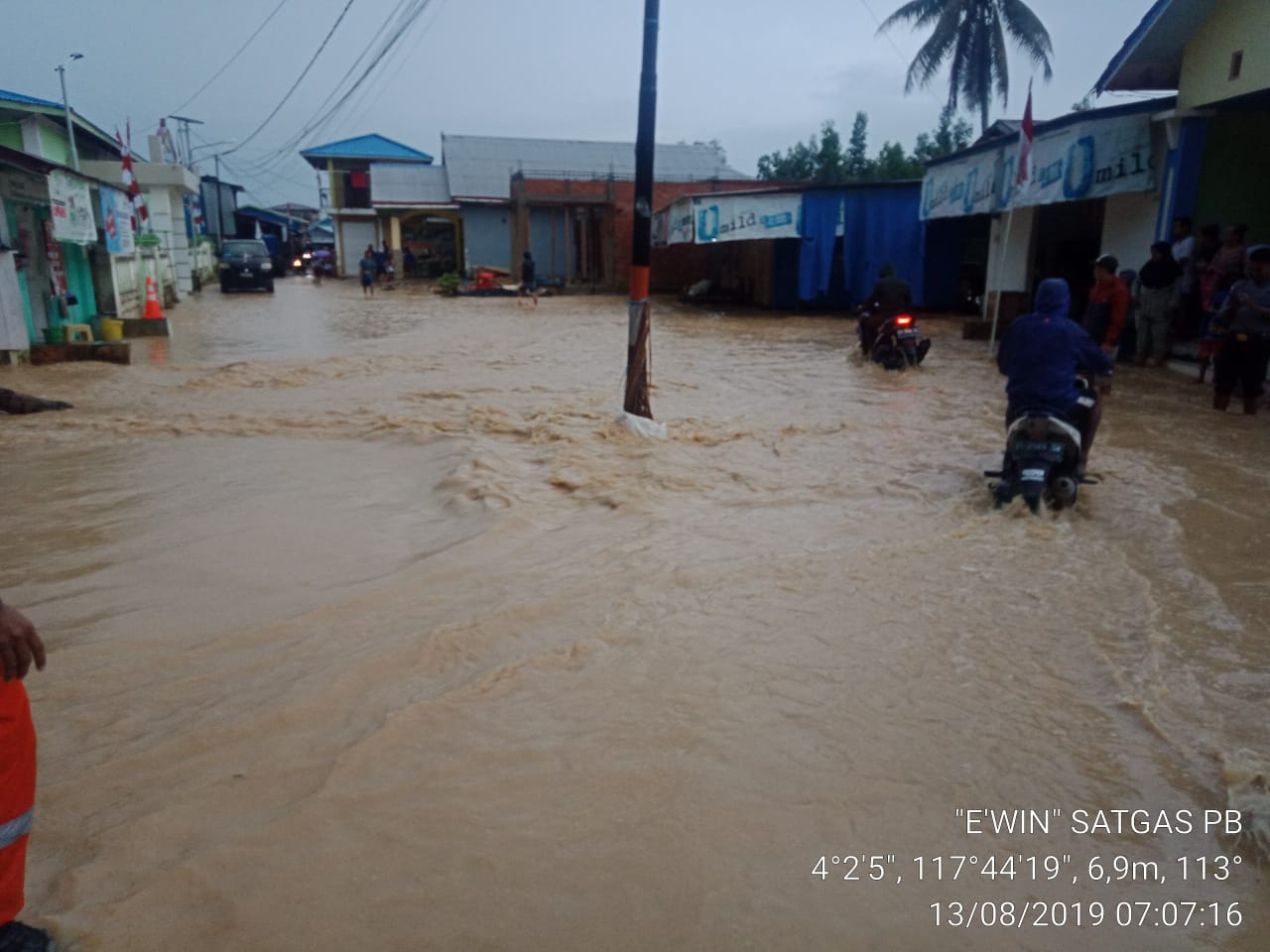 Banjir di Dusun Mamolo, Kabupaten Nunukan, Kaltara