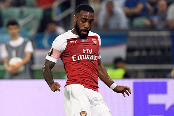 Striker Arsenal asal Prancis Alexandre Lacazette 