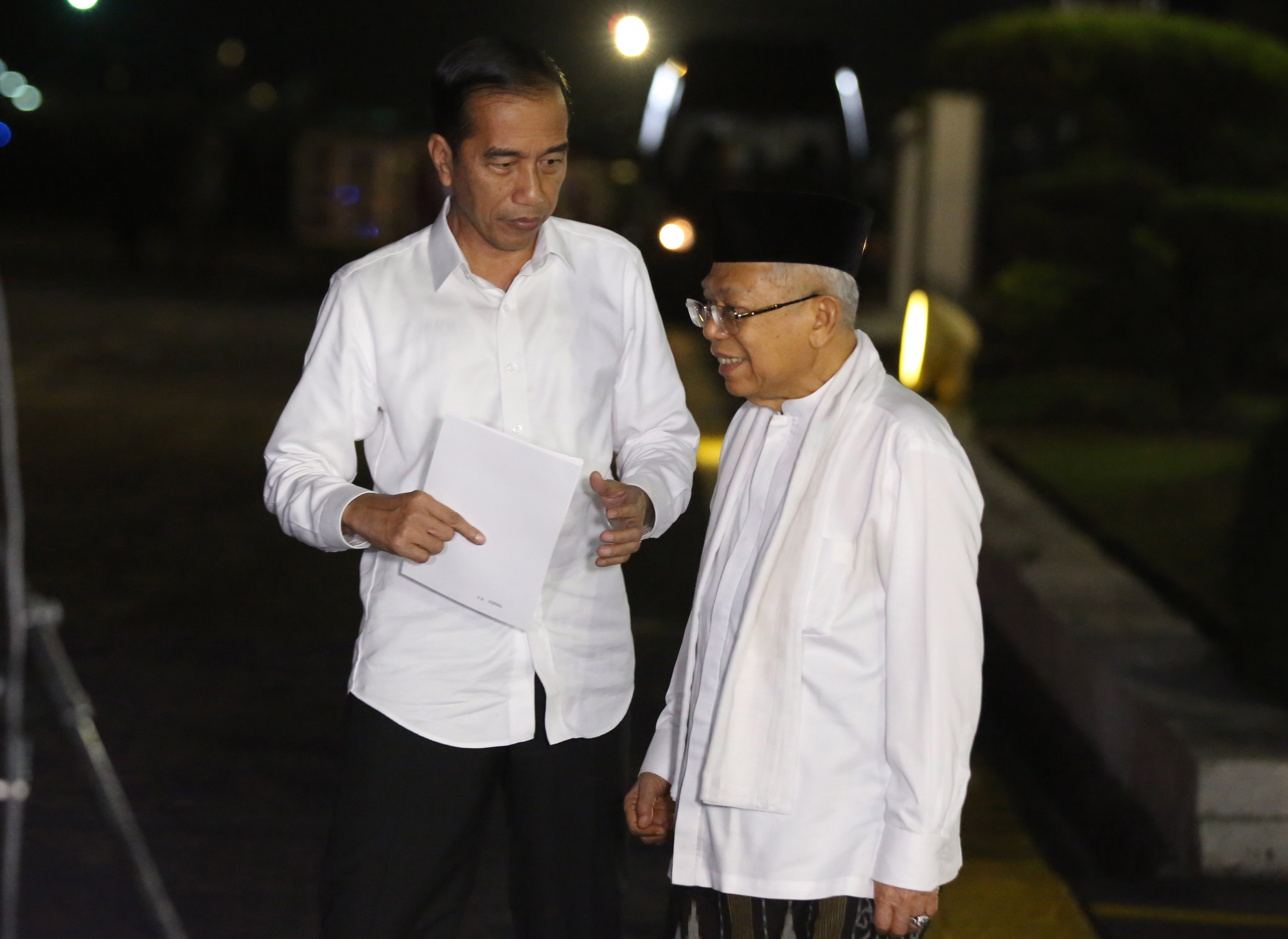 Presiden terpilih Joko Widodo dan Wakil Presiden terpilih Ma'ruf Amin