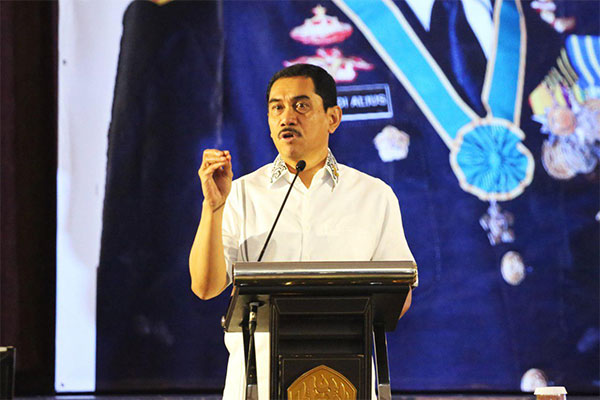 Kepala BNPT, Komjen Pol Suhardi Alius memberikan kuliah umum di hadapan ribuan mahasiswa baru Universitas Padjajaran (Unpad) di Bandung