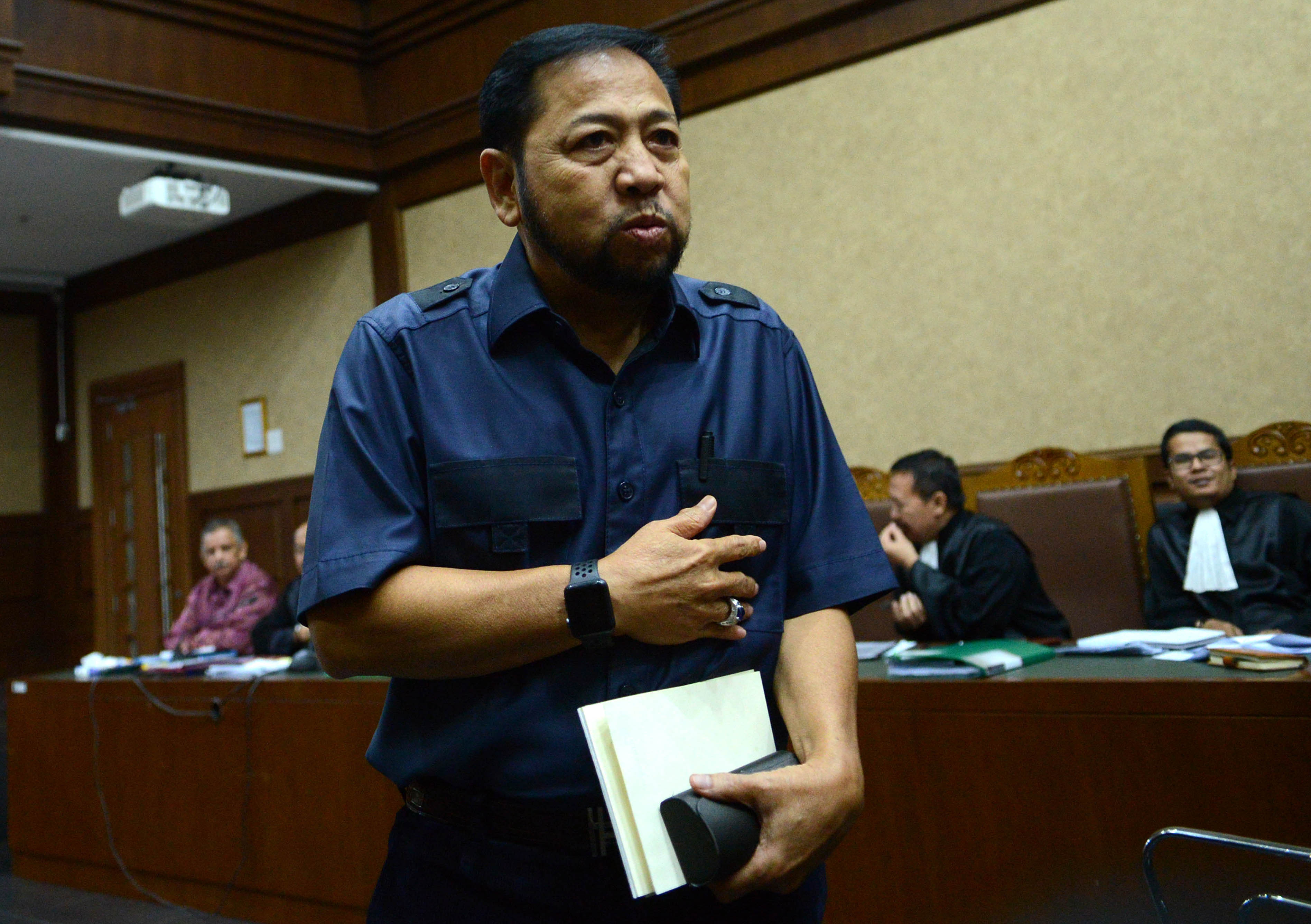 Setya Novanto saat bersaksi untuk mantan dirut PLN Sofyan Basir