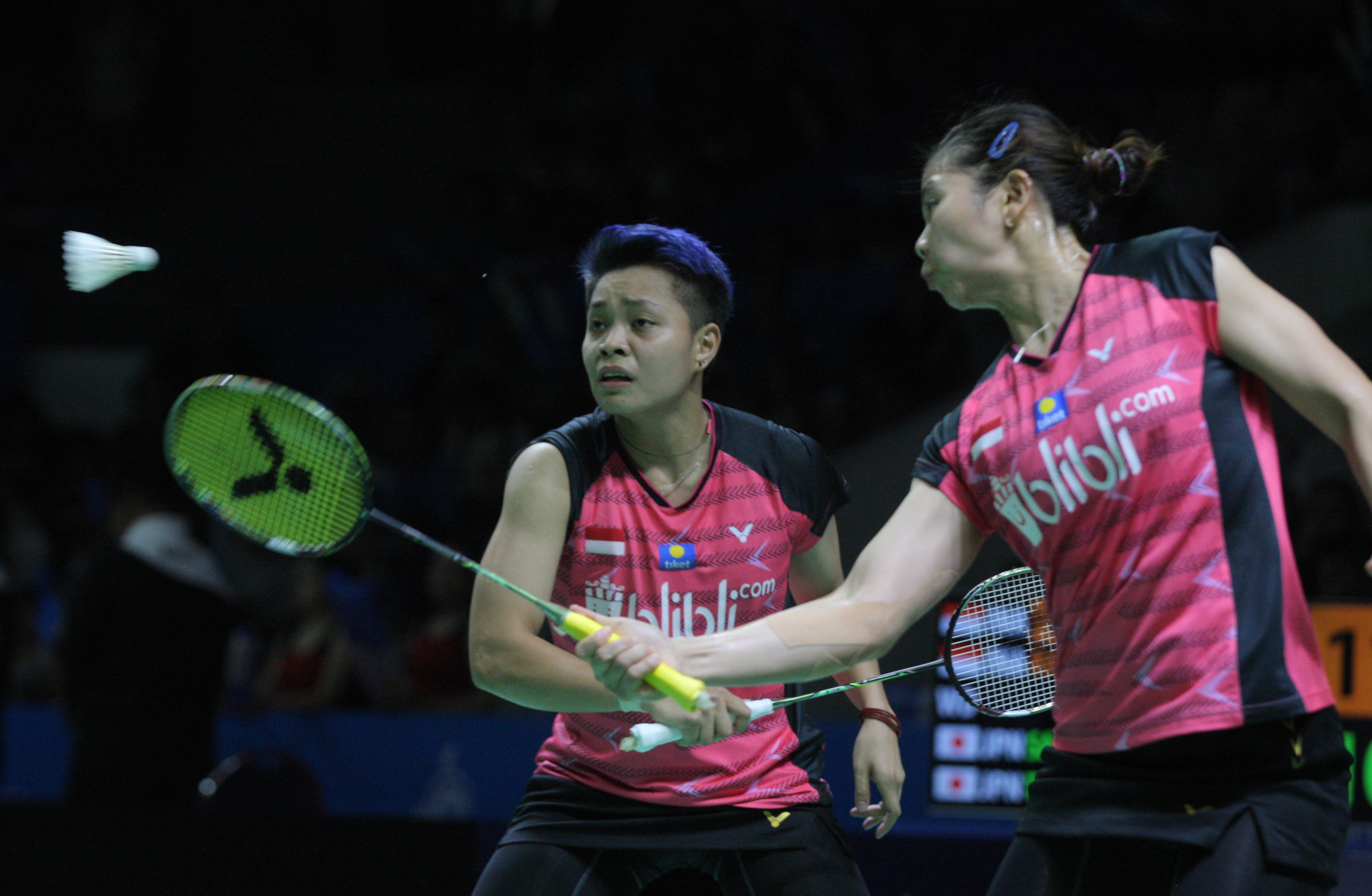 Pebulu tangkis ganda putri Indonesia Greysia Polii/Apriyani Rahayudi Indonesia Open 2019