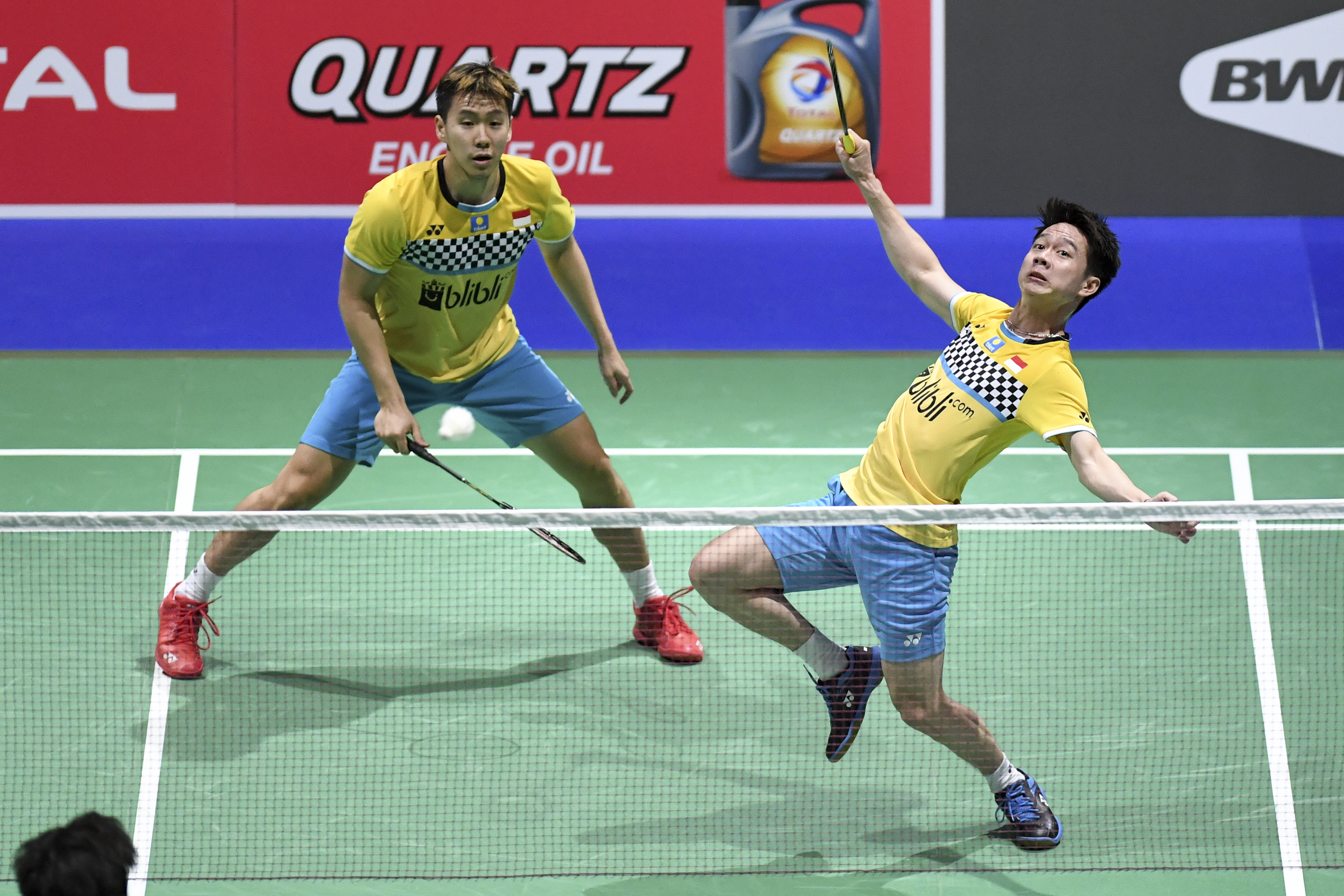 Ganda putra Marcus Fernaldi Gideon/Kevin Sanjaya Sukamuljo