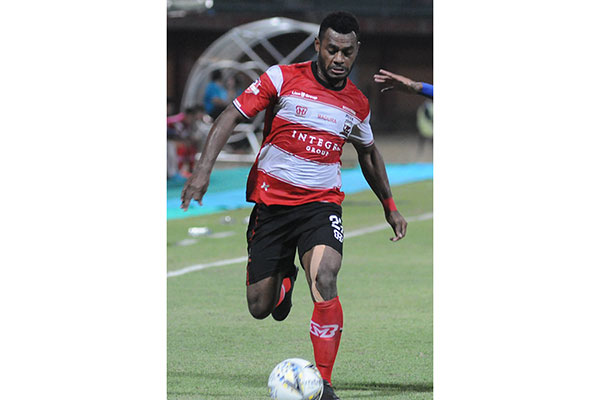 Pesepak bola Madura United (MU) Marckho Sandi