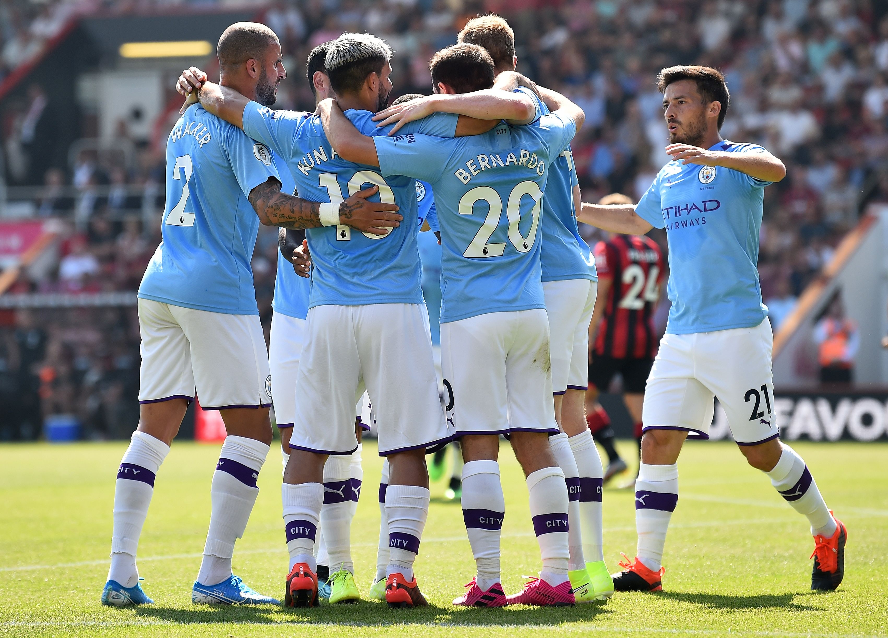 Selebrasi para pemain Manchester City