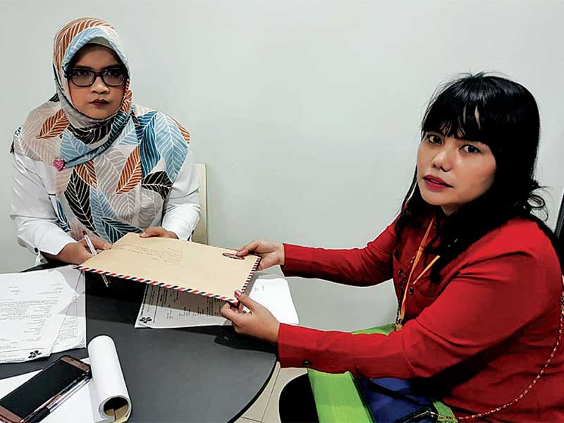 Dokter Pina Yanti Pakpahan mengirim surat kepada Presiden Joko Widodo lewat Sekretariat Negara, Kamis (8/8/2019)