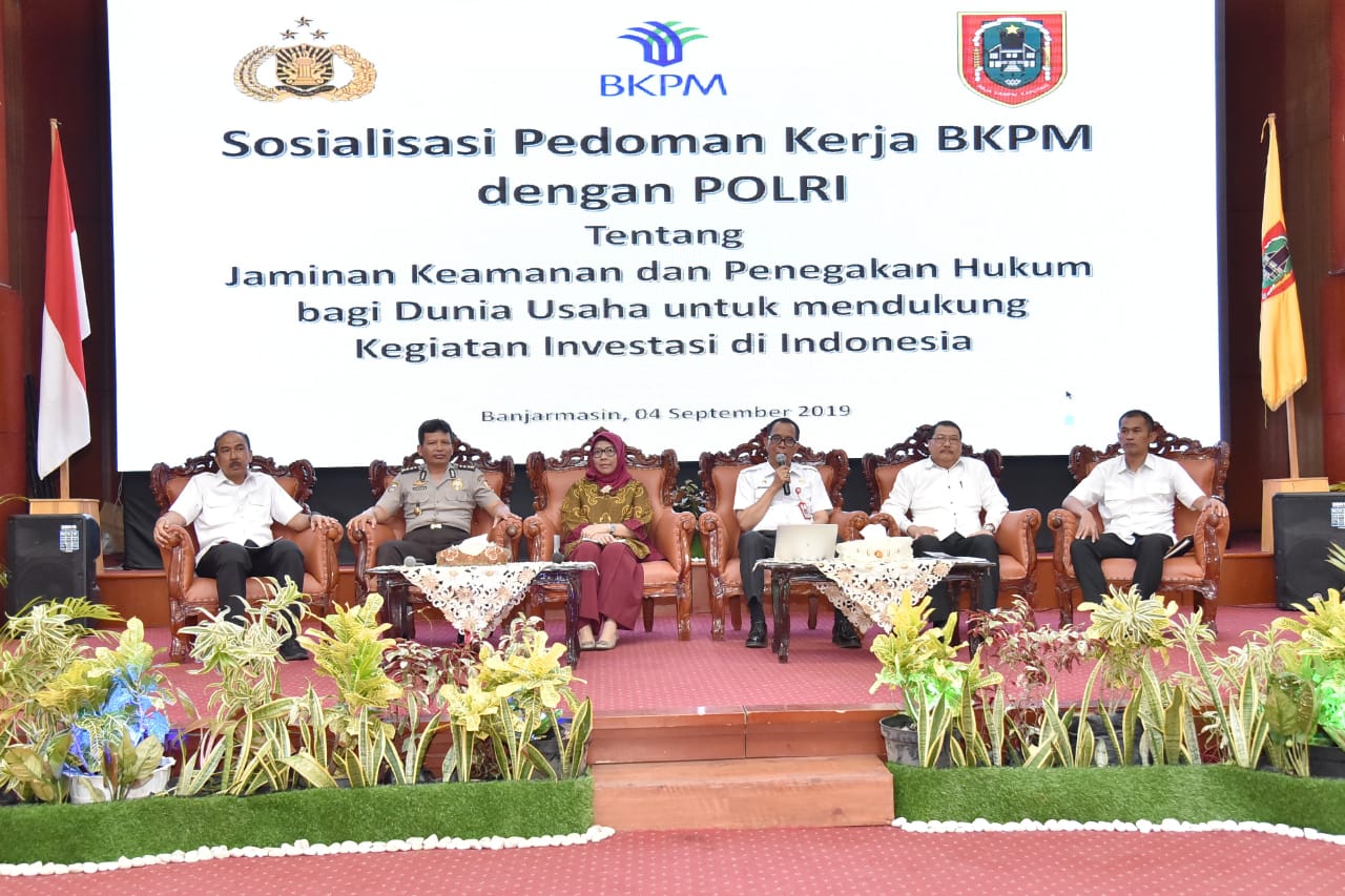 Sosialisasi Pedoman Kerja BKPM dengan Polri di Banjarmasin, Kalimantan Selatan, Rabu (4/9).