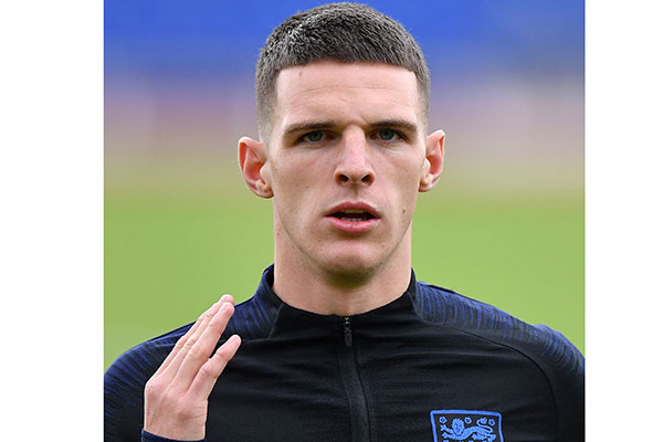 GELANDANG timnas Inggris, Declan Rice