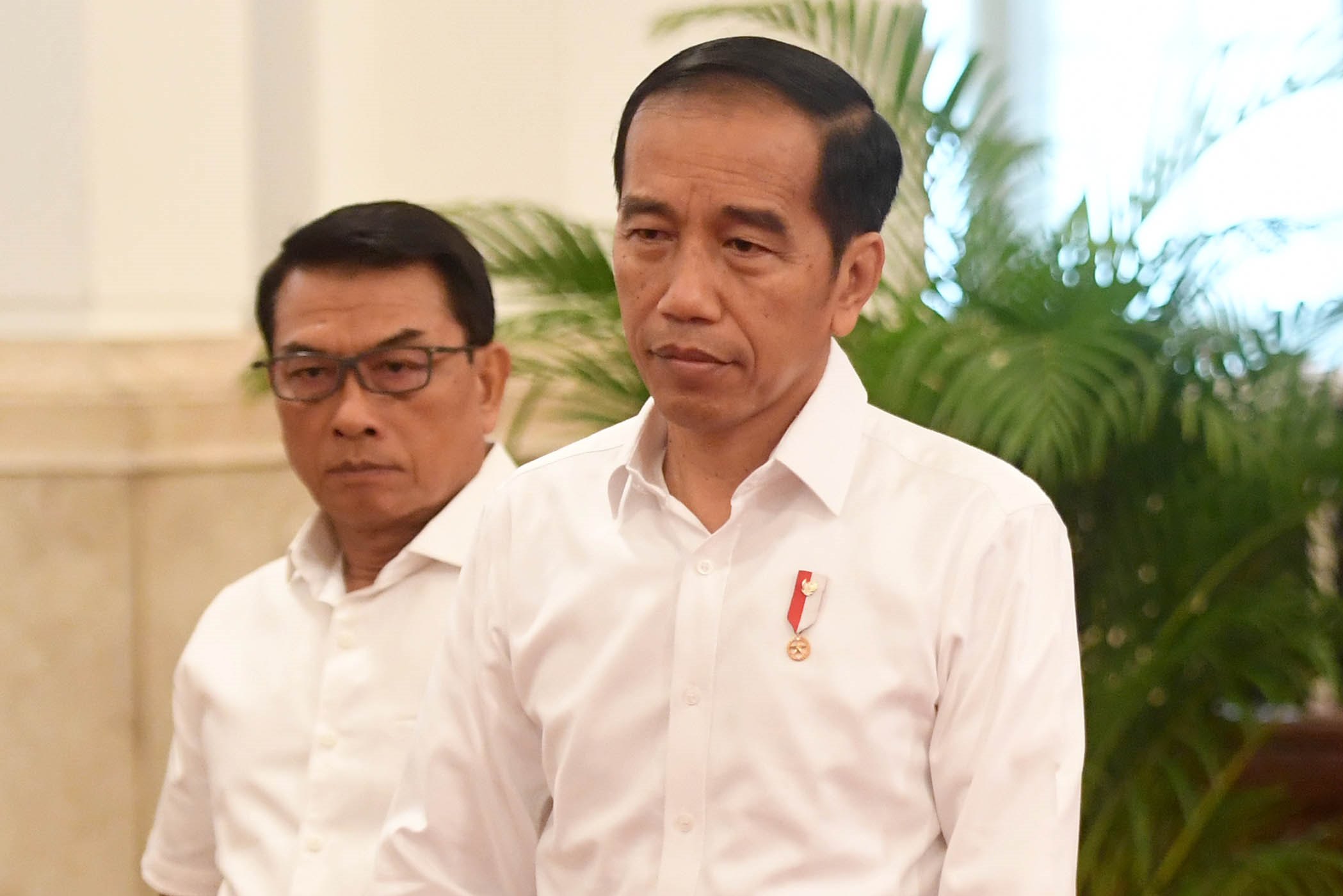 Kepala Kantor Staf Presiden (KSP) Moeldoko dan Presiden Joko Widodo