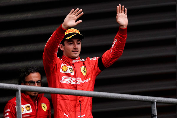 Pembalap Ferrari Charles Leclerc