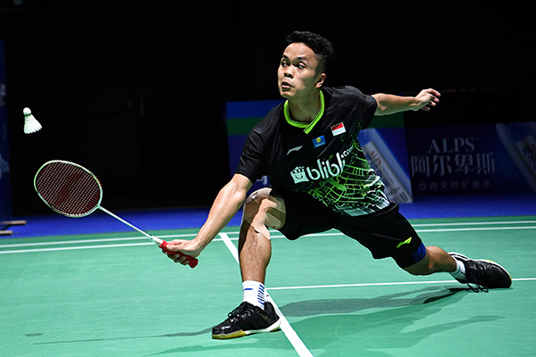 Pebulutangkis tunggal putra Indonesia Anthony Ginting