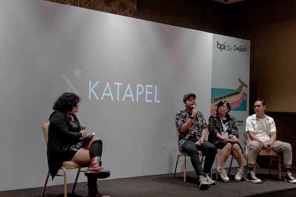 Diskusi panel di Katapel, Akatara, di Hotel Sultan, Senayan, Jakarta Selatan, Kamis, (19/9).