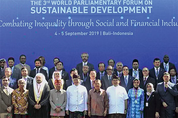 Wapres Jusuf Kalla di acara World Parliamentary Forum on Sustainable Development (WPFSD) di Kuta, Bali