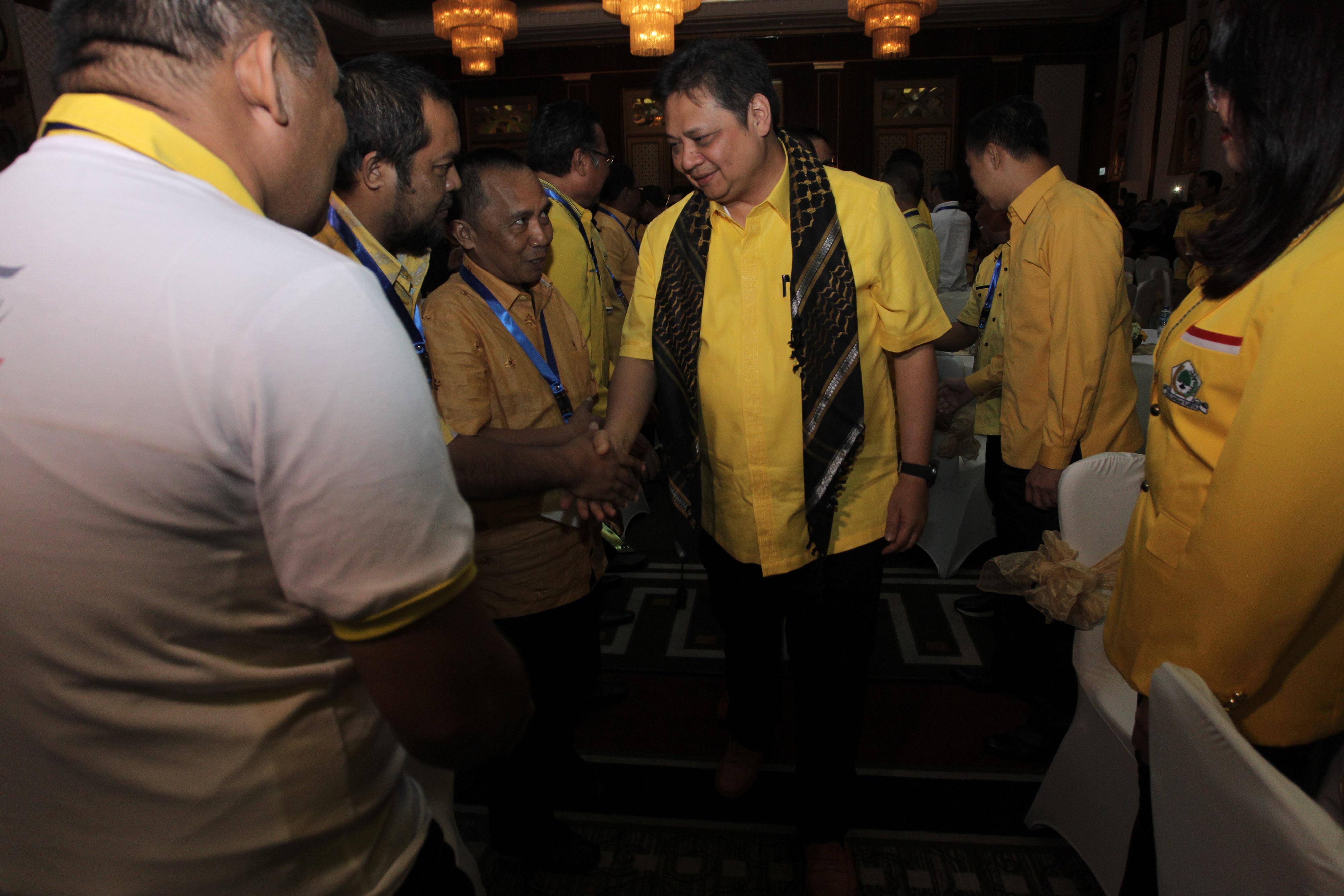 Ketua umum Partai Golkar Airlangga Hartarto saat menghadiri peluncuran SMART