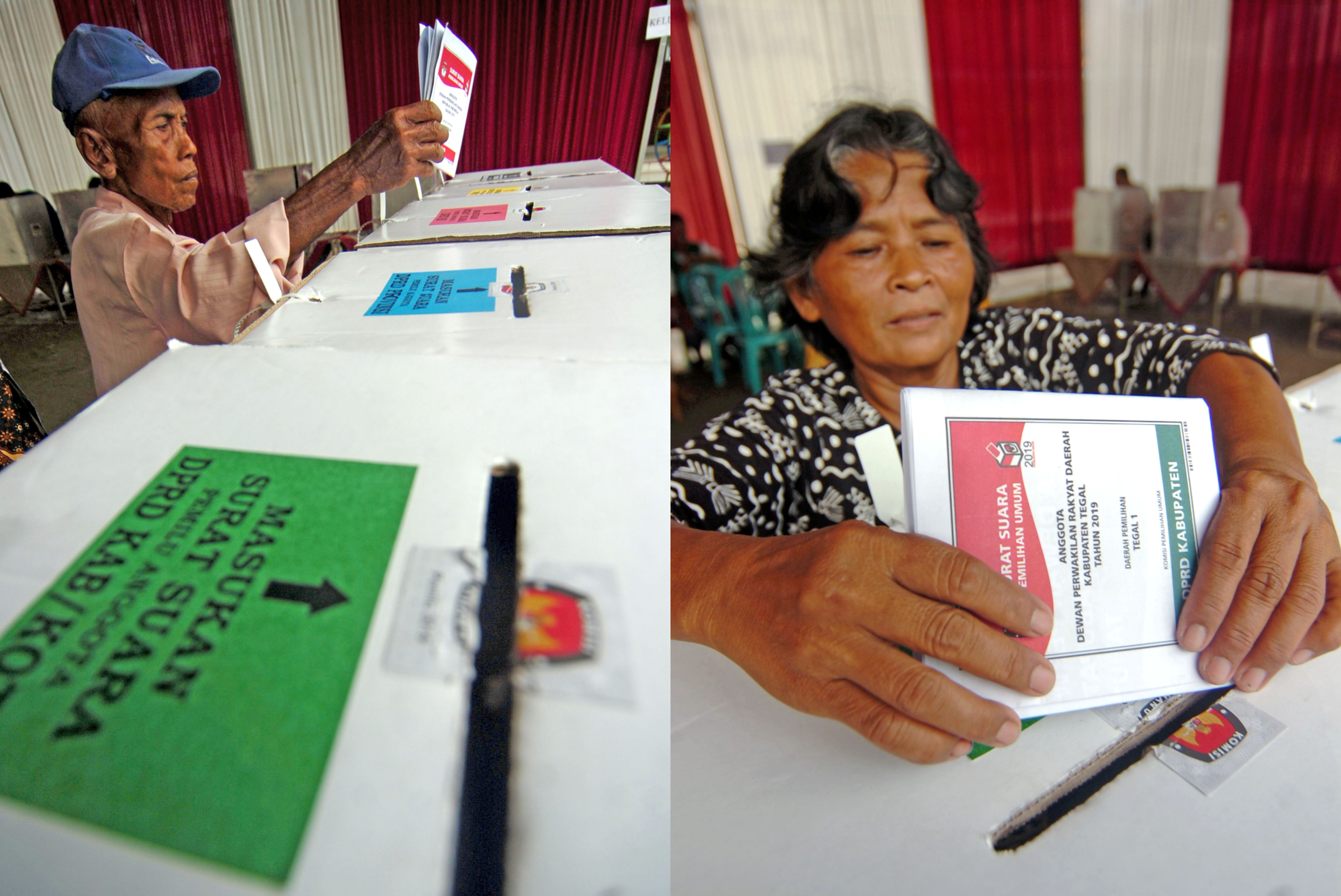 Ilustrasi--Warga memasukkan surat suara ke dalam kotak suara