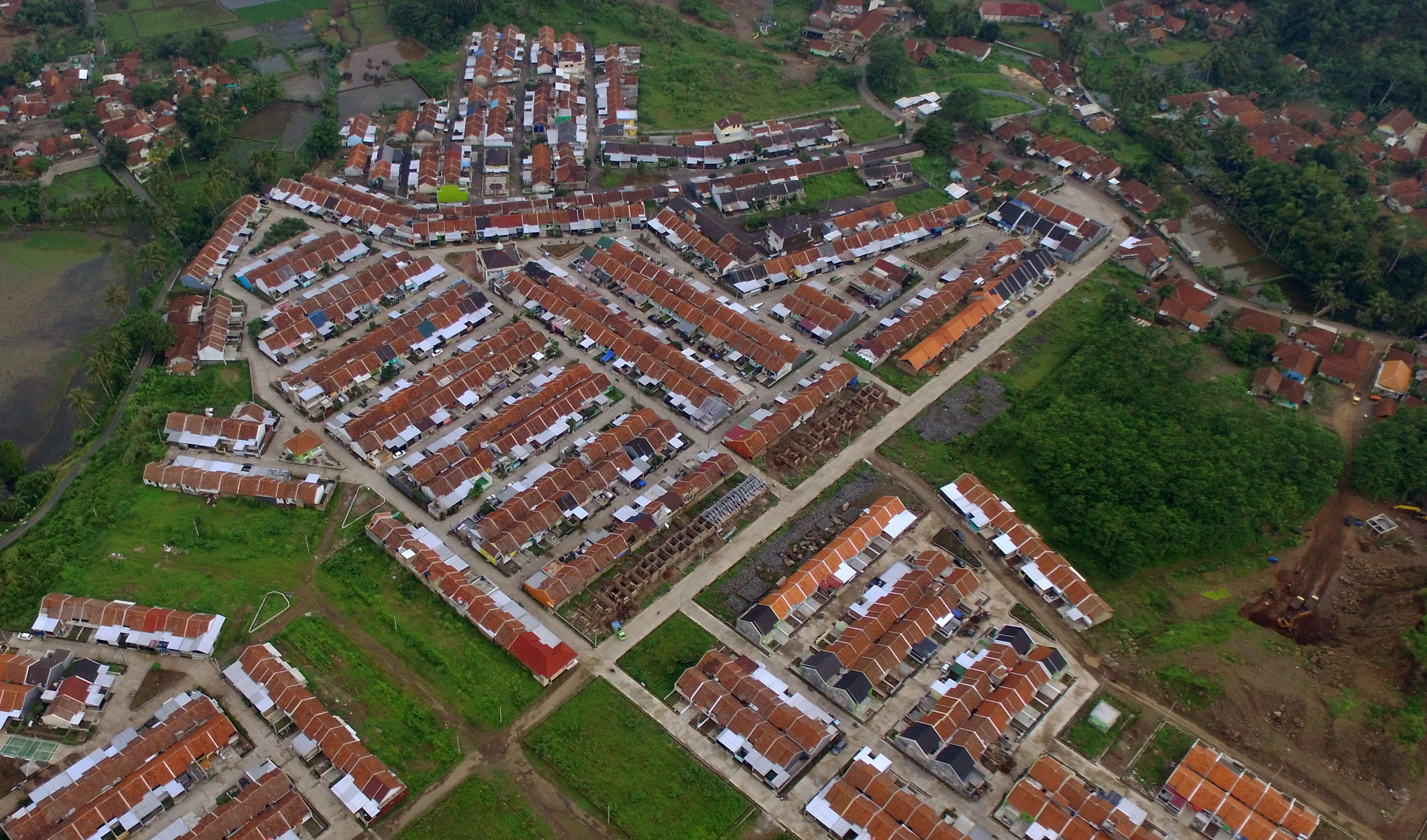 Kawasan perumahan KPR bersubsidi di Kampung Bungursari, Kota Tasikmalaya, Jawa Barat, beberapa waktu lalu.