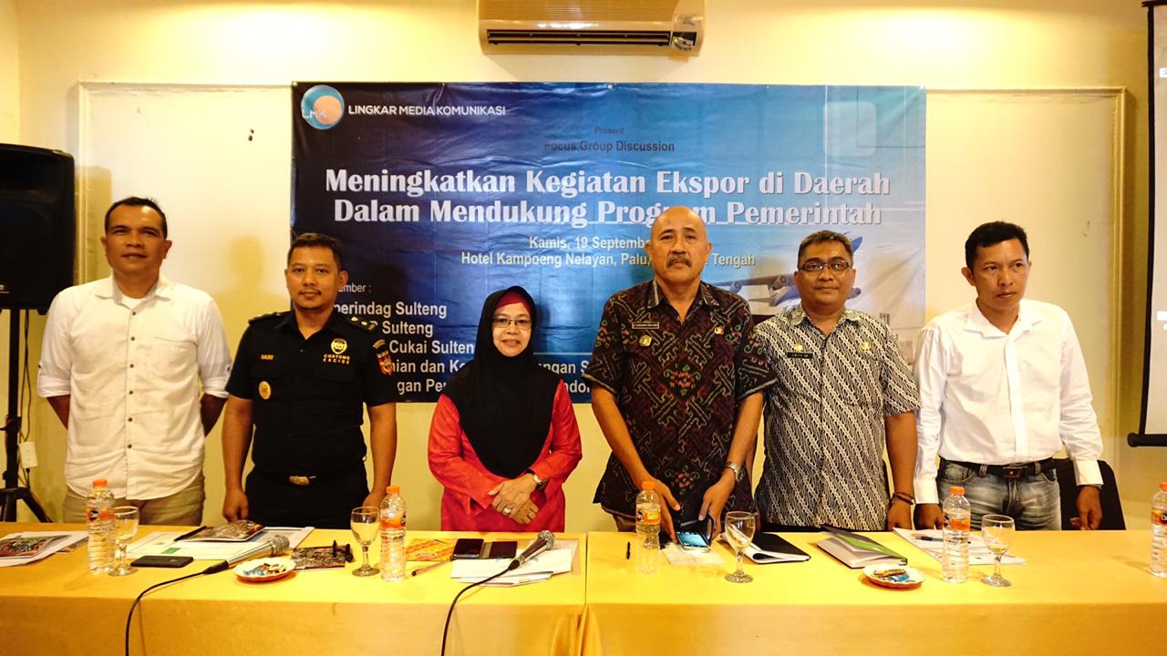 Diskusi 'Meningkatkan Kegiatan Ekspor di Daerah dalam Mendukung Program Pemerintah' di Palu, Sulteng, belum lama ini.