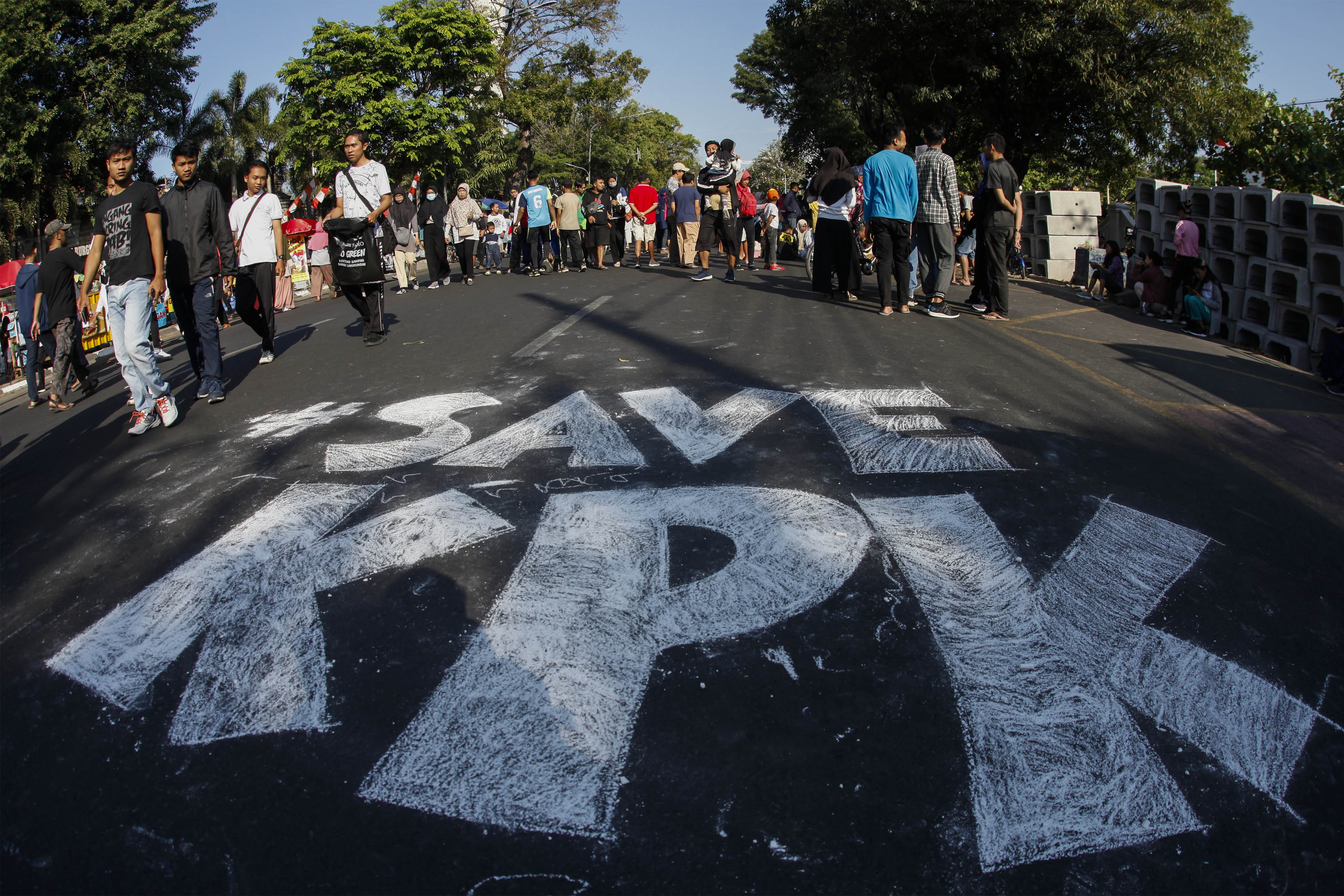Aksi Save KPK di Solo, Jawa Tengah