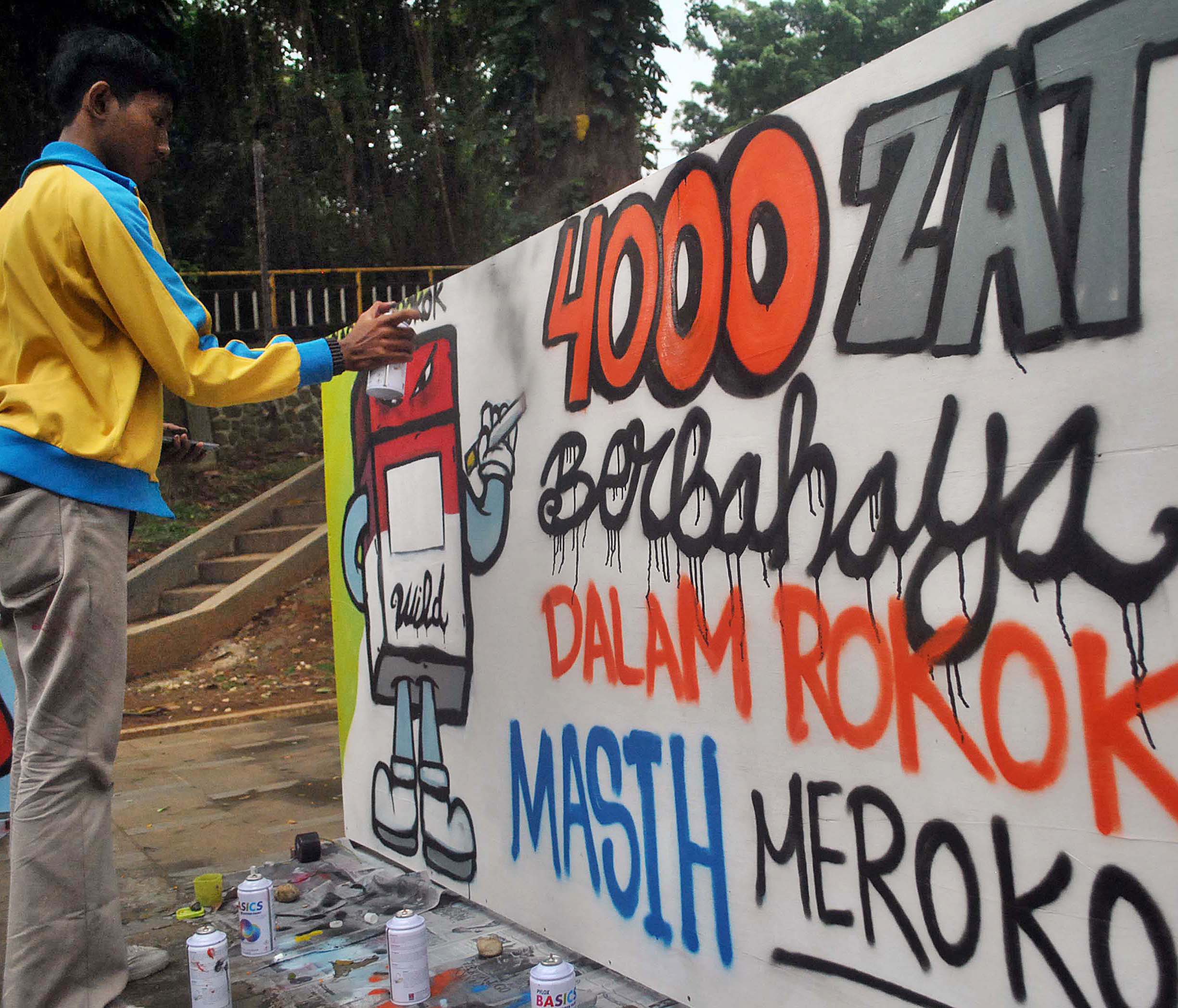 MURAL KAMPANYE BAHAYA MEROKOK