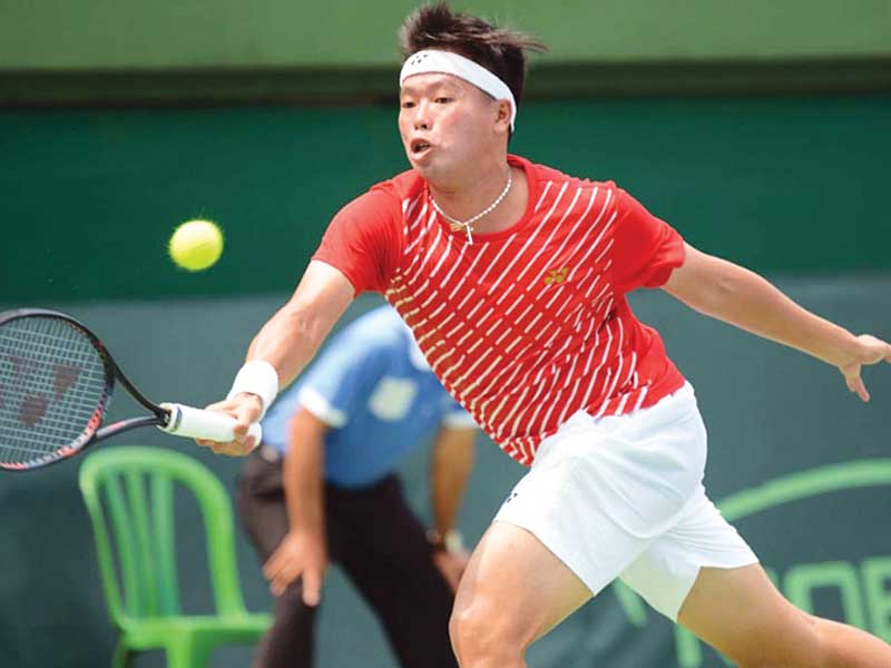 Petenis tunggal putra Indonesia David Agung Santoso.