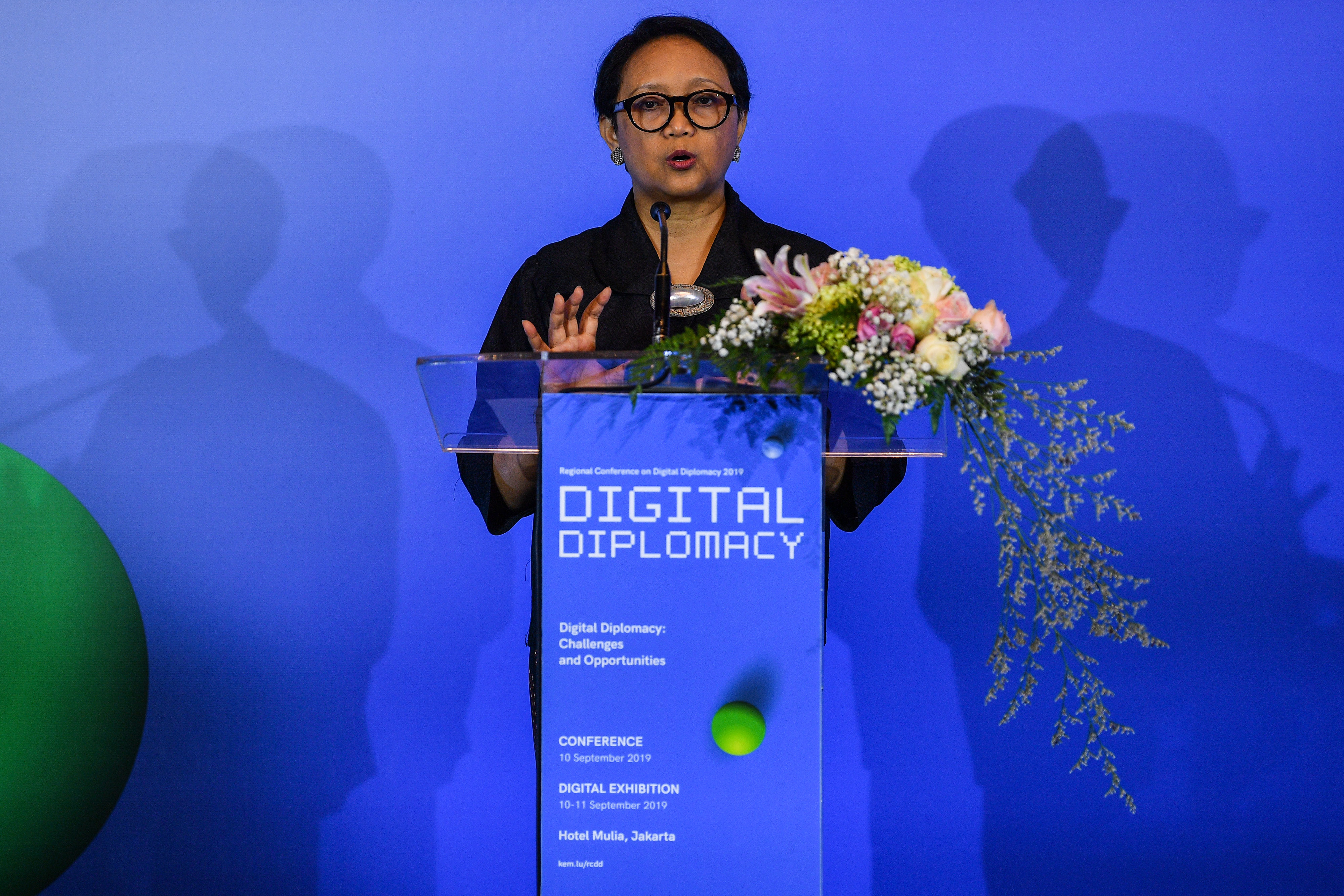 Ilustrasi: Menteri Luar Negeri Retno Marsudi pada Konferensi Regional tentang Diplomasi Digital di Jakarta, Selasa (10/9).