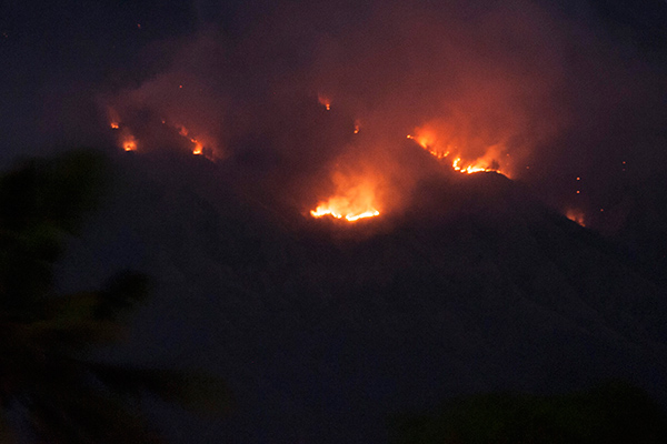 Hutan Lindung Lereng Gunung Agung kembali Terbakar