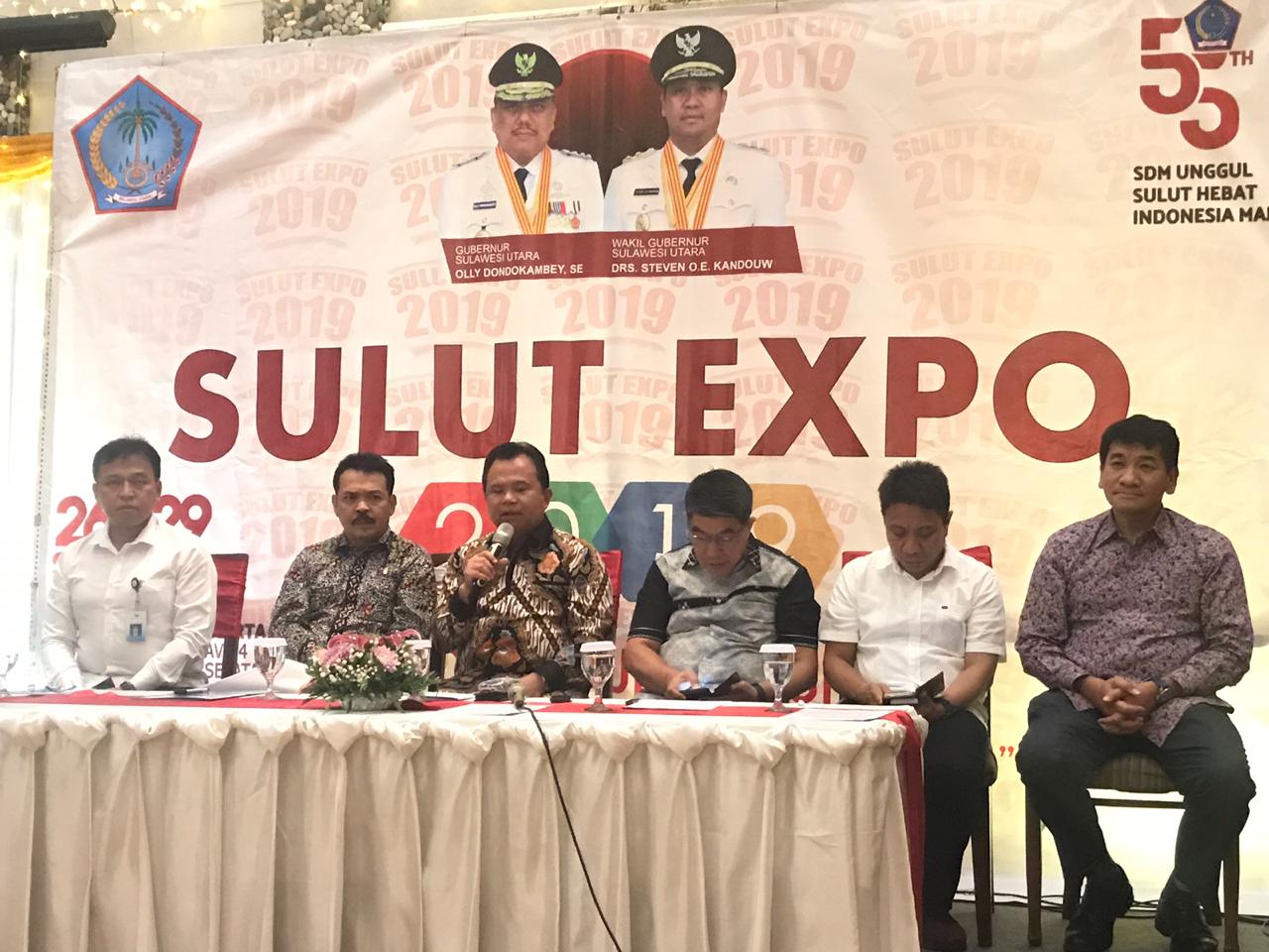 Jumpa pers Sulut Expo 2019 di Manado, Sulut, Senin (16/9). 