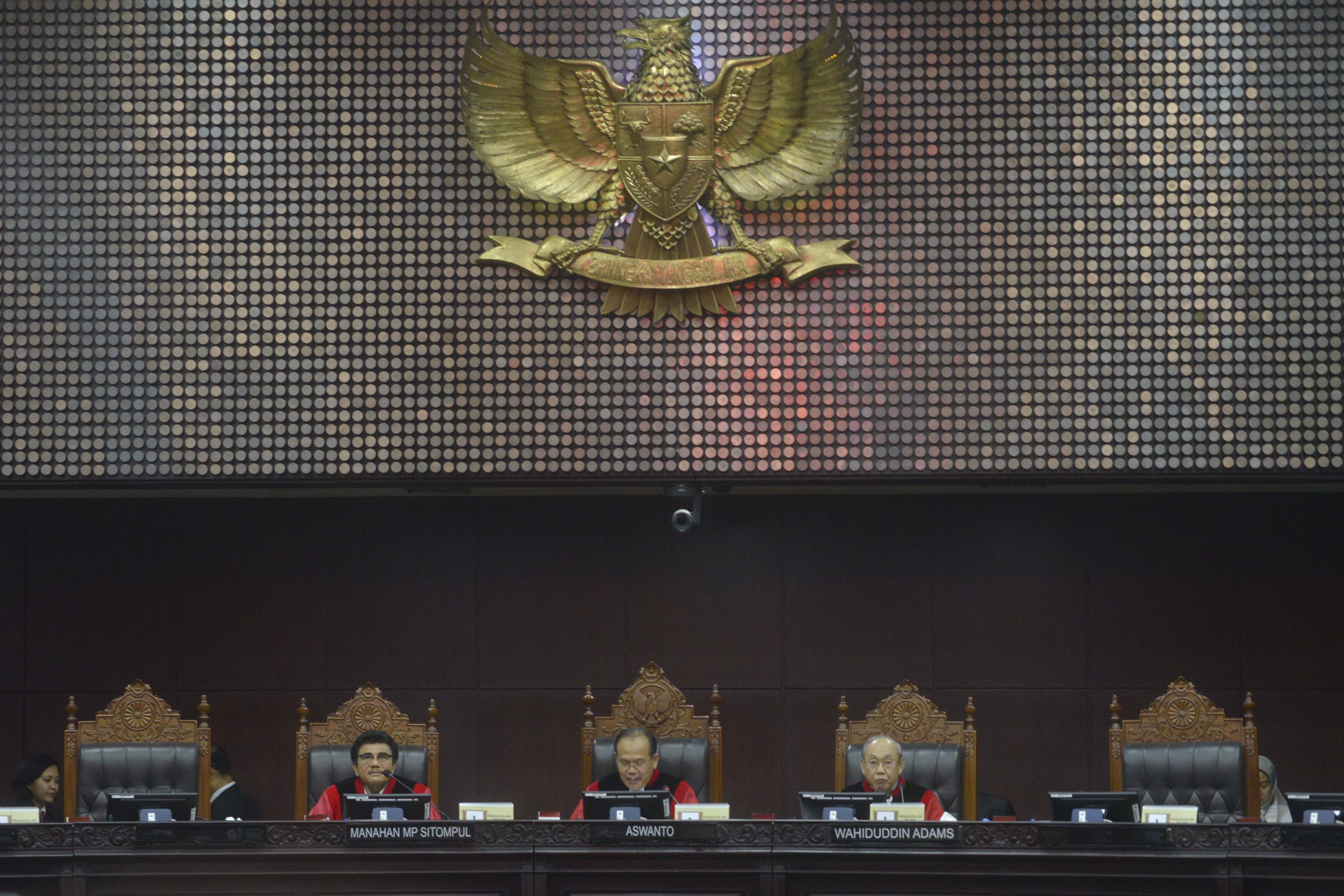 Suasana sidang di Mahkamah Konstitusi