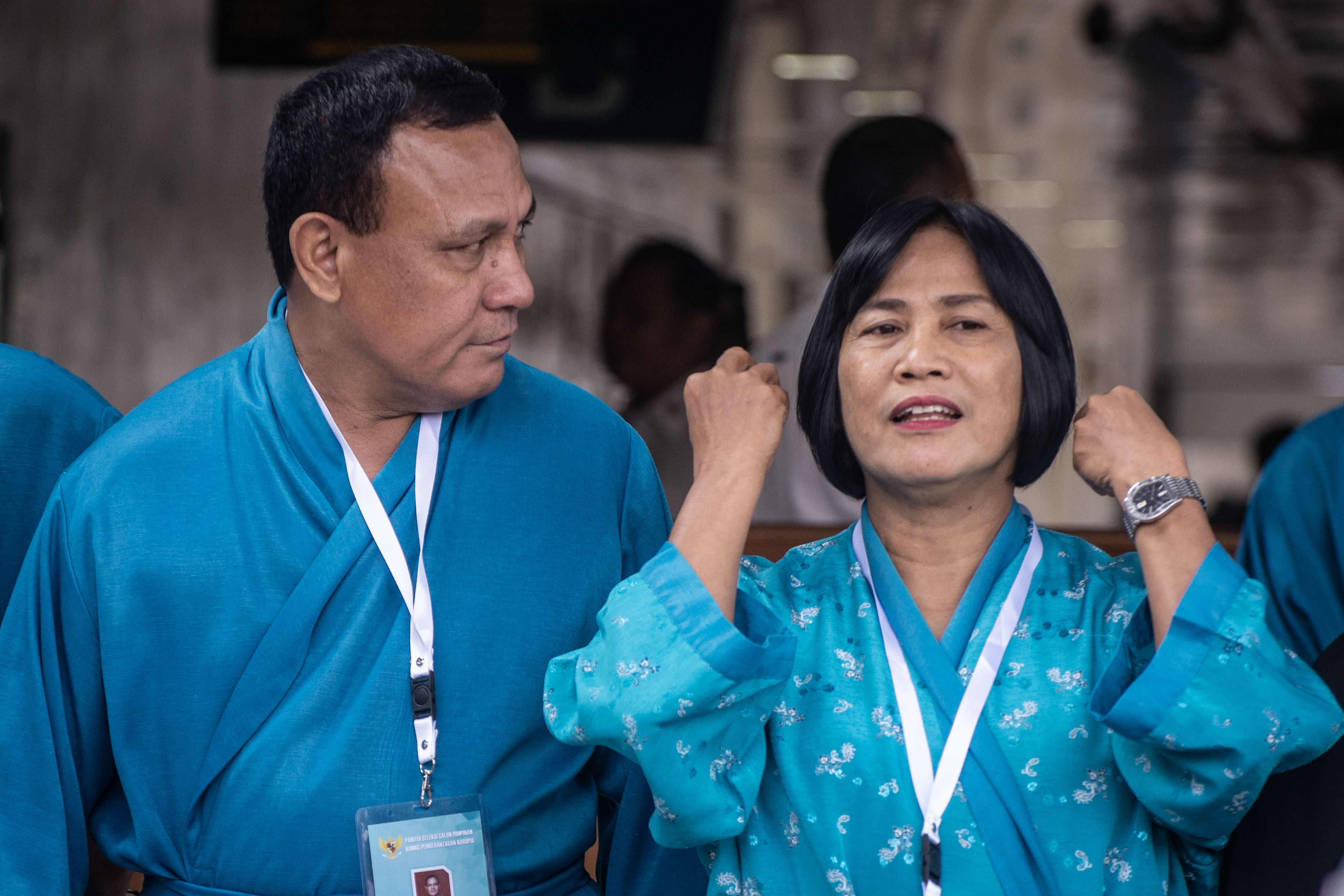 Dua Capim KPK dari unsur Polri, Irjen Pol Firli Bahuri (kiri) dan Polri Brigjen Pol Sri Handayani. Firli masuk dalam 10 besar capim KPK. 