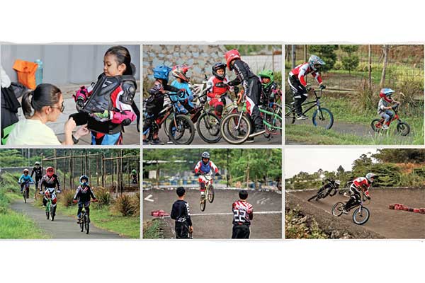 Suasana akhir pekan bersama Ride n Pump, komunitas bicycle motorcross (BMX) yang rutin berlatih di BSD Xtreme Park, Tangsel, Bante.