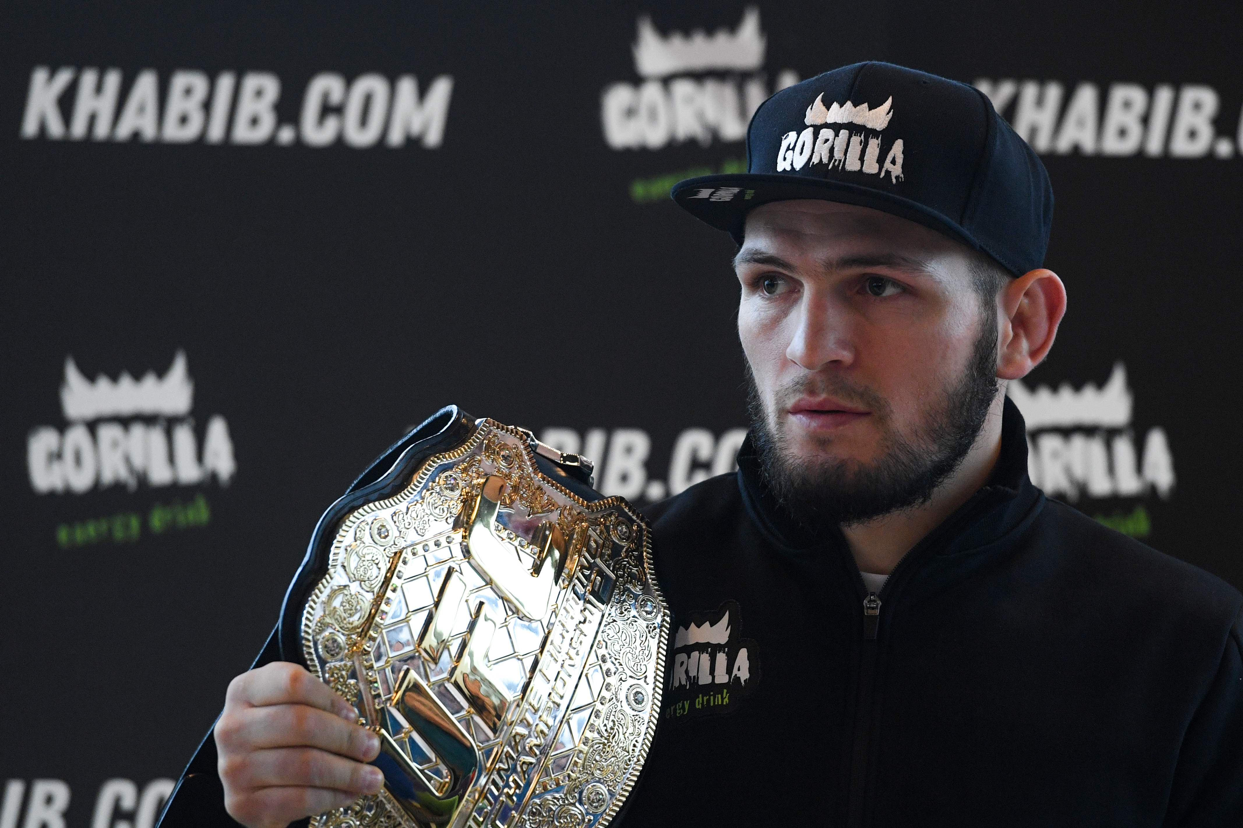 Juara dunia kelas ringan UFC Khabib Nurmagomedov.