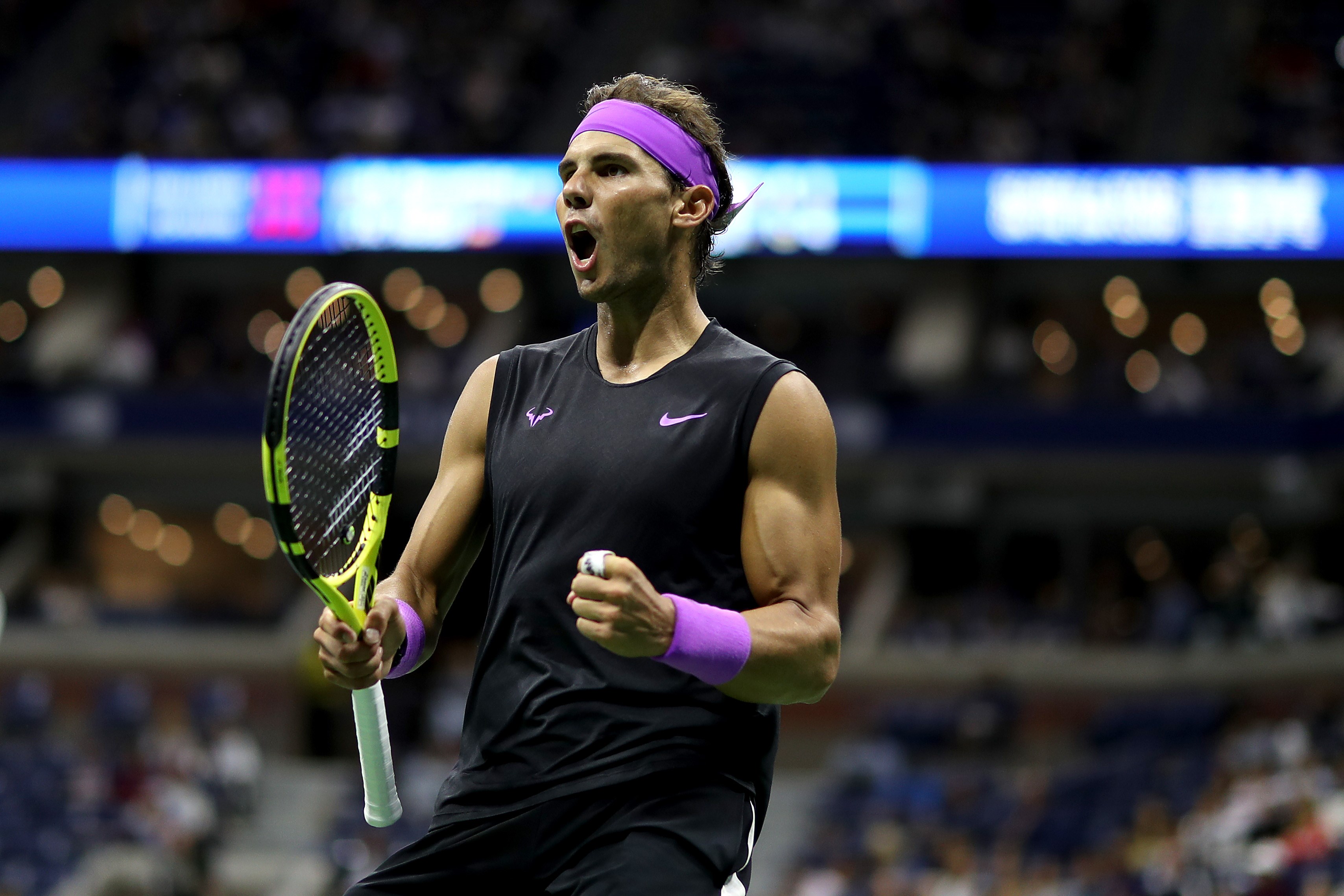 Rafael Nadal mengungkapkan rasa bahagianya setelah mengalahkan petenis Italia Matteo Berrettini di semifinal AS Terbuka 2019.