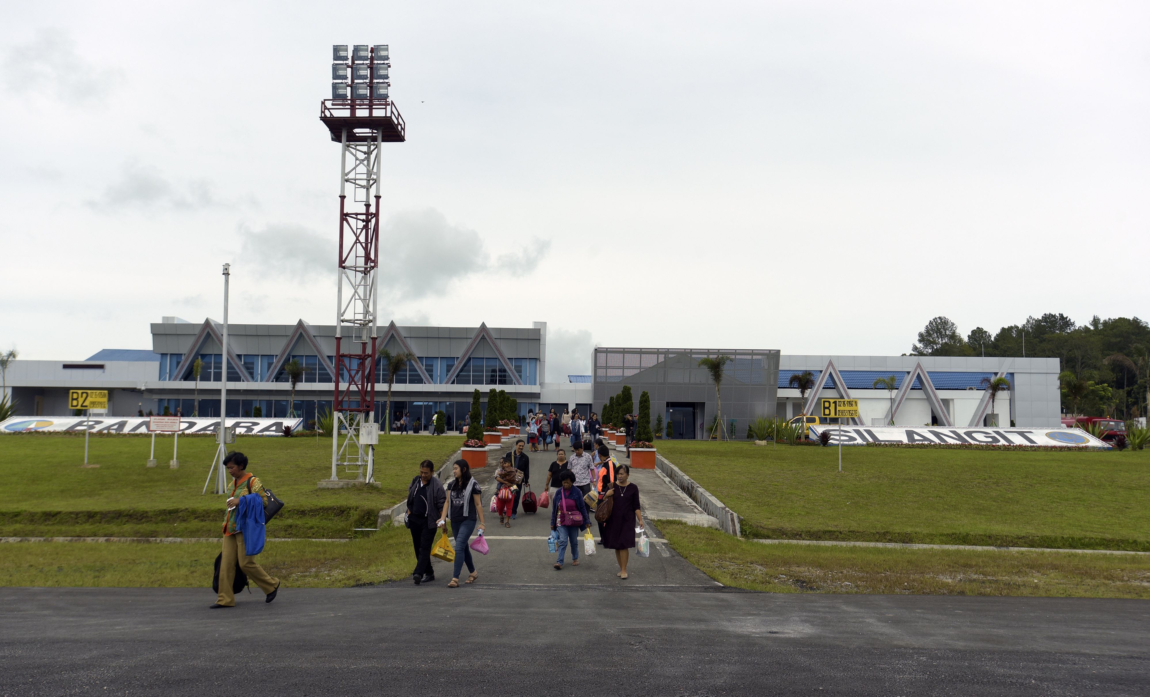 Suasana Bandara Silangit di Tapanuli Utara, Sumatra Utara.