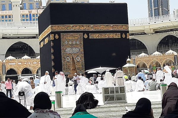 Suasana Masjidil Haram pasca musim haji, Rabu (11/9)