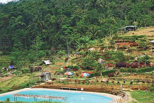 Suasana objek wisata alam di Desa Melung, Kecamatan Kedungbanteng, Banyumas, Jawa Tengah, kemarin.