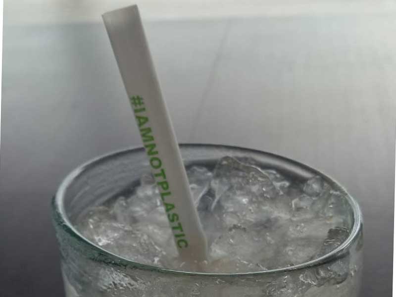 Sedotan yang digunakan di Radisson Blu Bali Uluwatu yang terbuat dari ubi kayu.