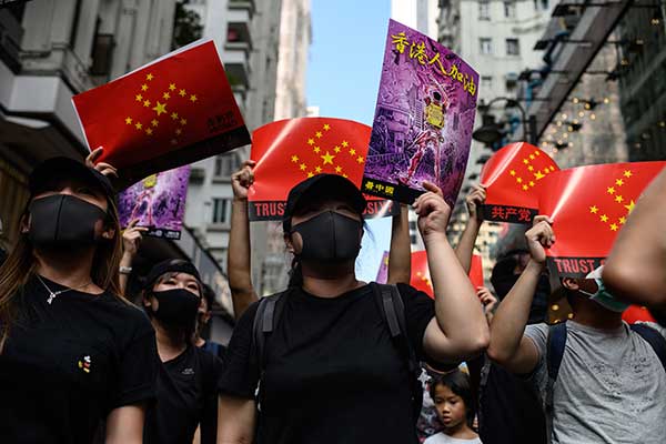Pengunjuk Rasa di Hong Kong