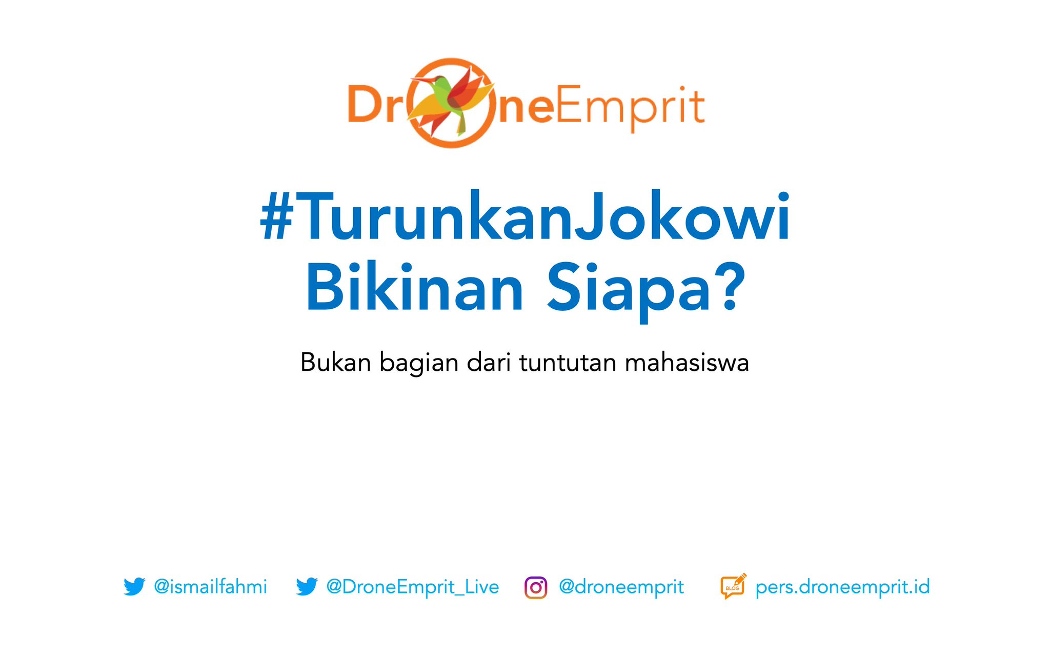 Analisa #TurunkanJokowi yang bukan bagian dari tuntutan mahasiswa