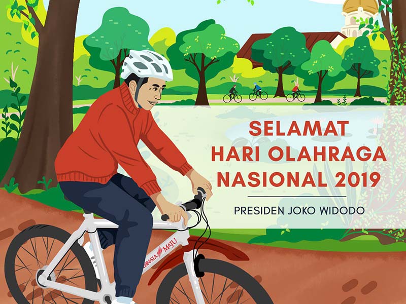 Presiden Joko Widodo menyampaikan ucapan Selamat Hari Olahraga Nasional (Haornas) 2019Presiden RI Joko Widodo 