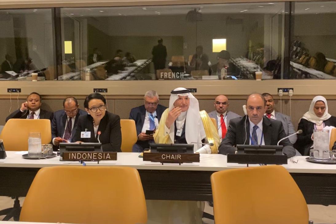 Menlu Retno LP Marsudi di sidang Kelompok Kerja OKI