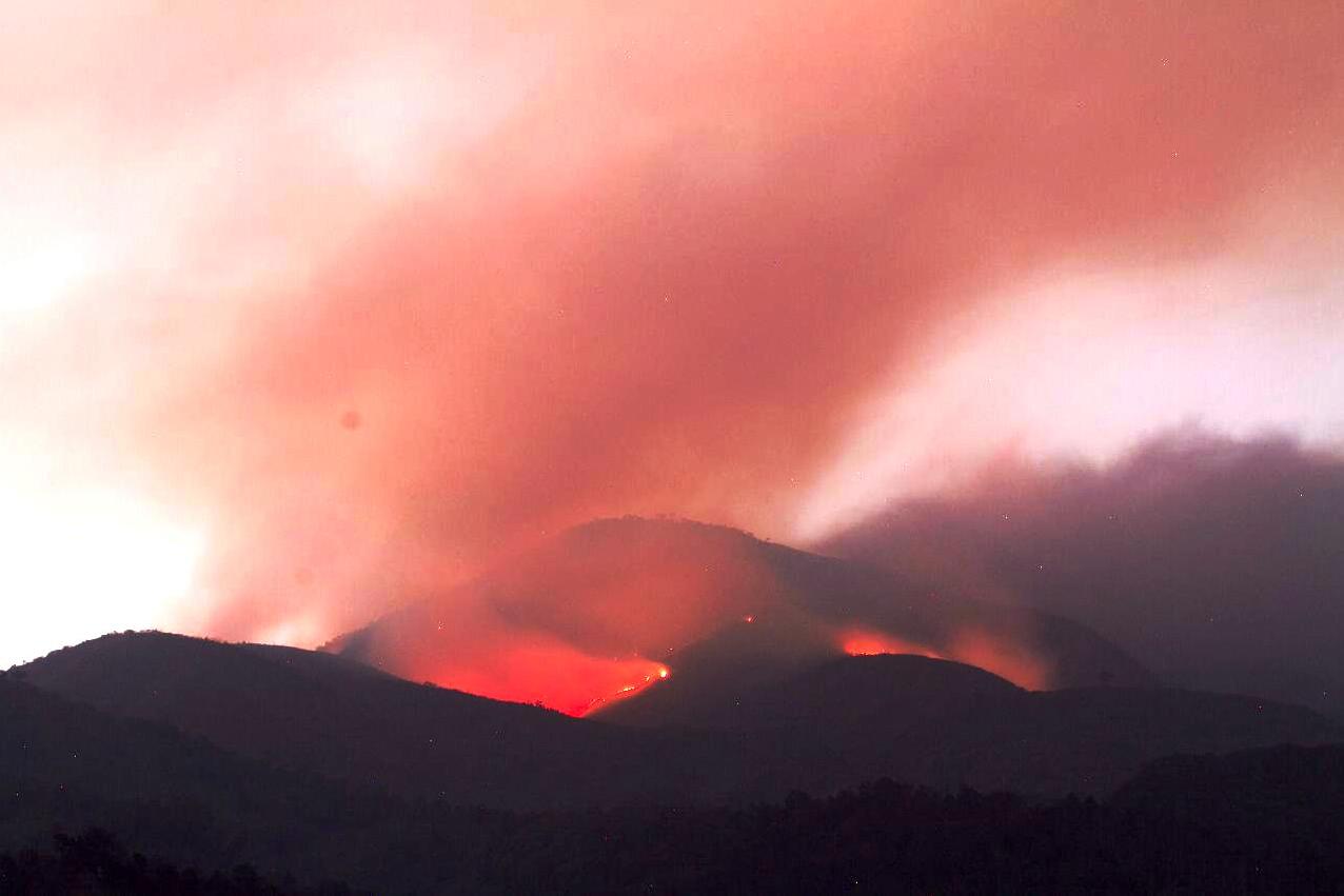 Ratusan relawan persempit kobaran api Hutan Merbabu dan kini menyisakan 2 titik api saja.